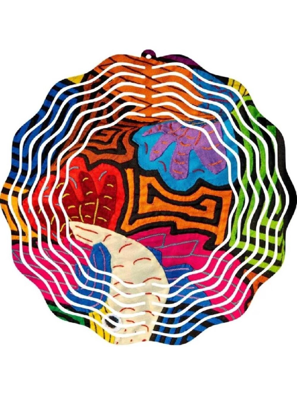 Colorful Mexican Folk Art 10" Wind Spinner